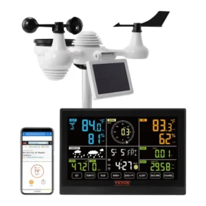 7-in-1 Wi-Fi Weather Station, 7.5 in Color Display, Home Weather Station Indoor Outdoor